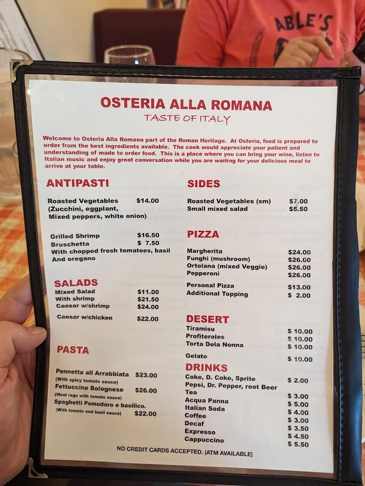 Osteria Alla Romana Menu image 4